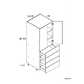 RTA Euro White Grain 24" x 71-1/4" Utility Cabinet with 2 Doors and 4 Drawers and 1 Finished End Panel