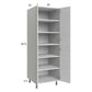 RTA Euro White Grain 24" x 71-1/4" Utility Cabinet with 2 Doors