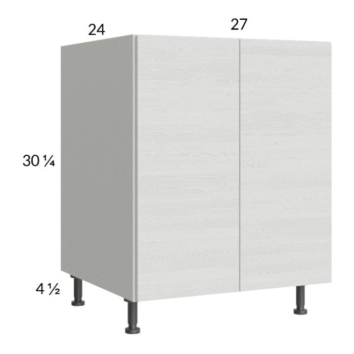 RTA Euro White Grain 27" Full Height Door Base Cabinet