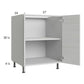 RTA Euro White Grain 27" Full Height Door Base Cabinet