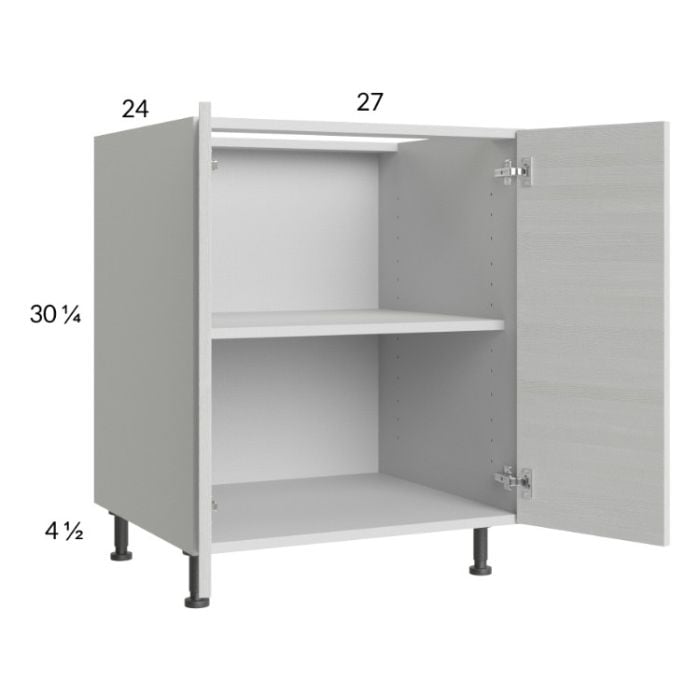 RTA Euro White Grain 27" Full Height Door Base Cabinet