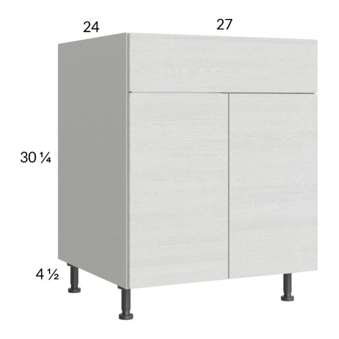 RTA Euro White Grain 27" Sink Base Cabinet