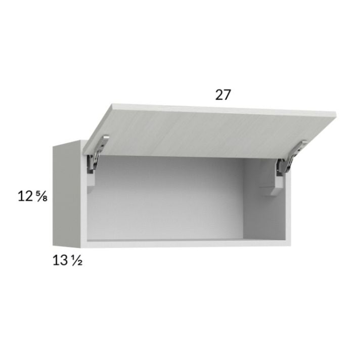 RTA Euro White Grain 27" x 12-5/8" Flip Up Door Wall Cabinet