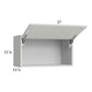 RTA Euro White Grain 27" x 15-1/8" Flip Up Door Wall Cabinet with 2 Finished End Panels