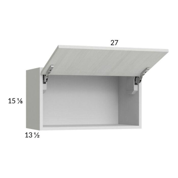 RTA Euro White Grain 27" x 15-1/8" Flip Up Door Wall Cabinet
