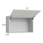 RTA Euro White Grain 27" x 17-5/8" Flip Up Door Wall Cabinet
