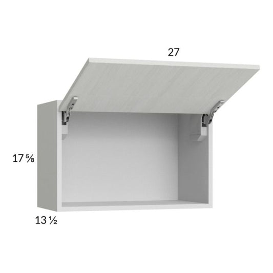 RTA Euro White Grain 27" x 17-5/8" Flip Up Door Wall Cabinet