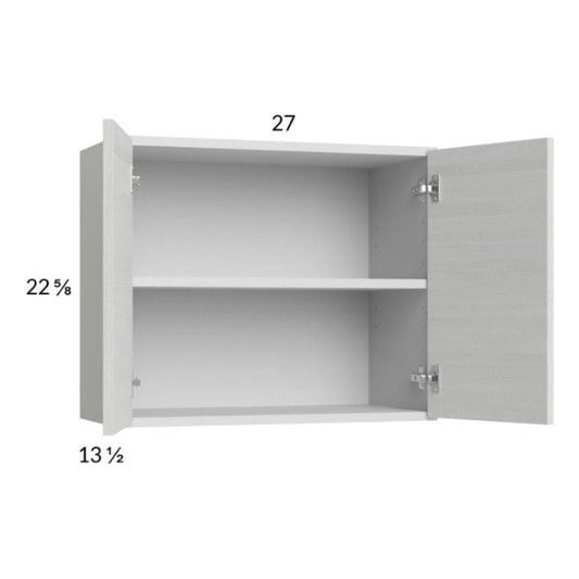 RTA Euro White Grain 27" x 22-5/8" Wall Cabinet