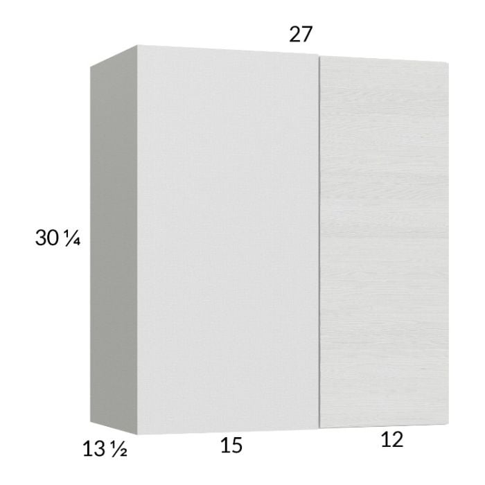 RTA Euro White Grain 27" x 30-1/4" Blind Corner Wall Cabinet