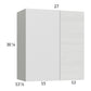 RTA Euro White Grain 27" x 30-1/4" Blind Corner Wall Cabinet with 2 Finished End Panels