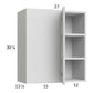 RTA Euro White Grain 27" x 30-1/4" Blind Corner Wall Cabinet with 2 Finished End Panels