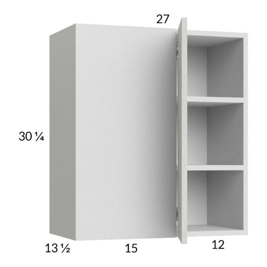 RTA Euro White Grain 27" x 30-1/4" Blind Corner Wall Cabinet