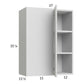 RTA Euro White Grain 27" x 35-1/4" Blind Corner Wall Cabinet with 1 Finished End Panel