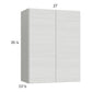 RTA Euro White Grain 27" x 35-1/4" Wall Cabinet