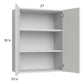RTA Euro White Grain 27" x 35-1/4" Wall Cabinet