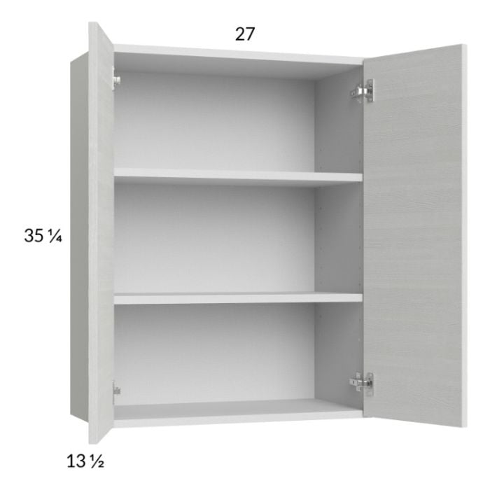 RTA Euro White Grain 27" x 35-1/4" Wall Cabinet