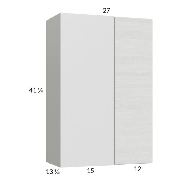 RTA Euro White Grain 27" x 40-1/4" Blind Corner Wall Cabinet