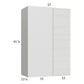 RTA Euro White Grain 27" x 40-1/4" Blind Corner Wall Cabinet with 1 Finished End Panel