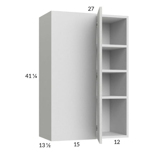 RTA Euro White Grain 27" x 40-1/4" Blind Corner Wall Cabinet with 2 Finished End Panels