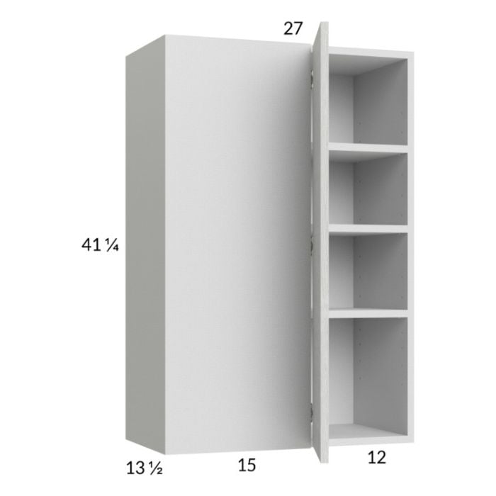 RTA Euro White Grain 27" x 40-1/4" Blind Corner Wall Cabinet
