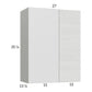 RTA Euro White Grain 27" x35-1/4" Blind Corner Wall Cabinet with 2 Finished End Panels