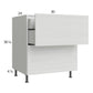 RTA Euro White Grain 30" 2-Drawer Base Cabinet with 1 Inner Drawer