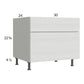 RTA Euro White Grain 30" 2-Drawer Desk Base Cabinet with 2 Finished End Panels