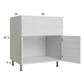 RTA Euro White Grain 30” Farm Sink Base Cabinet with 1 Finished End Panel