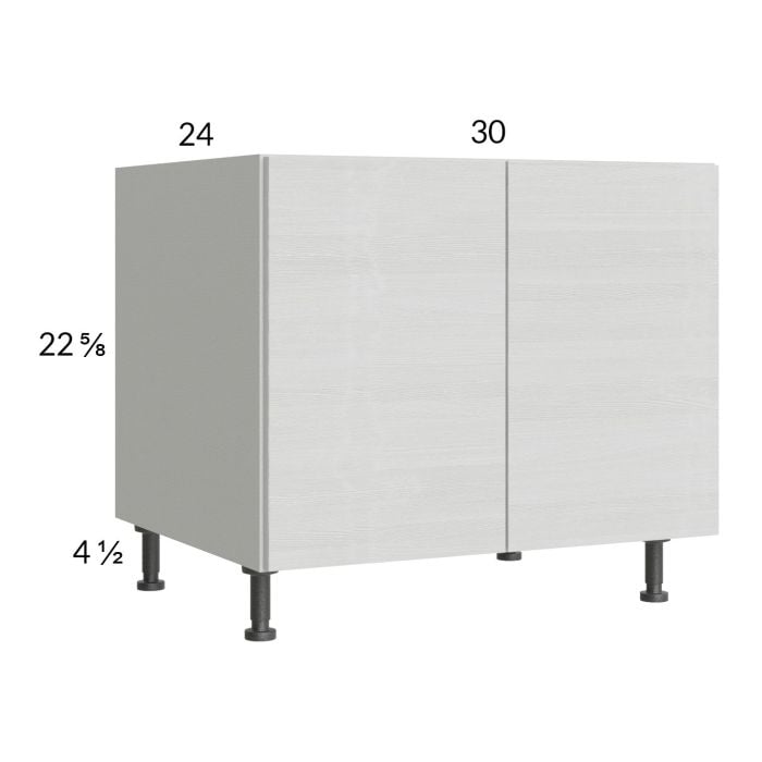 RTA Euro White Grain 30" Full Height Door Desk Base Cabinet