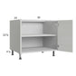 RTA Euro White Grain 30" Full Height Door Desk Base Cabinet with 2 Finished End Panels