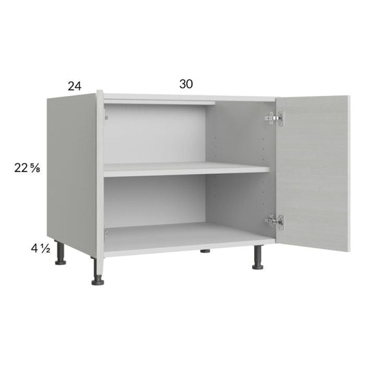 RTA Euro White Grain 30" Full Height Door Desk Base Cabinet