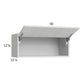 RTA Euro White Grain 30" x 12-5/8" Flip Up Door Wall Cabinet with 1 Finished End Panel