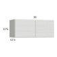 RTA Euro White Grain 30" x 12-5/8" Wall Cabinet