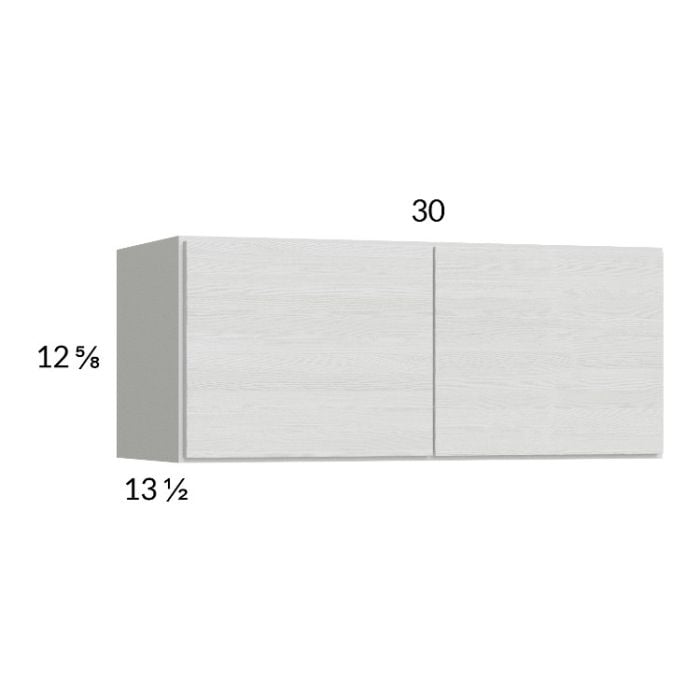 RTA Euro White Grain 30" x 12-5/8" Wall Cabinet with 2 Finished End Panels