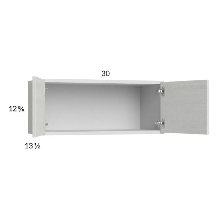RTA Euro White Grain 30" x 12-5/8" Wall Cabinet with 2 Finished End Panels