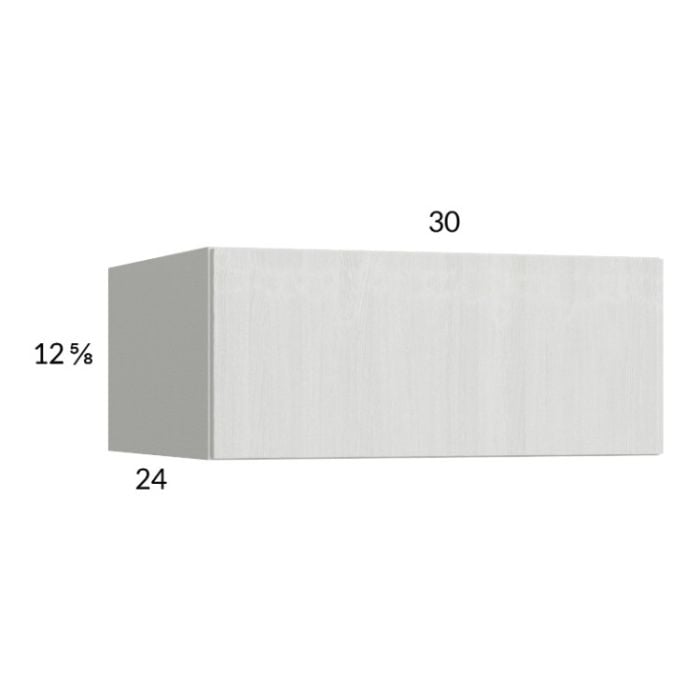 RTA Euro White Grain 30" x 12-5/8" x 24" Flip Up Door Wall Cabinet with 1 Finished End Panel