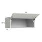 RTA Euro White Grain 30" x 12-5/8" x 24" Flip Up Door Wall Cabinet