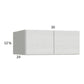 RTA Euro White Grain 30" x 12-5/8" x 24" Wall Cabinet with 1 Finished End Panel