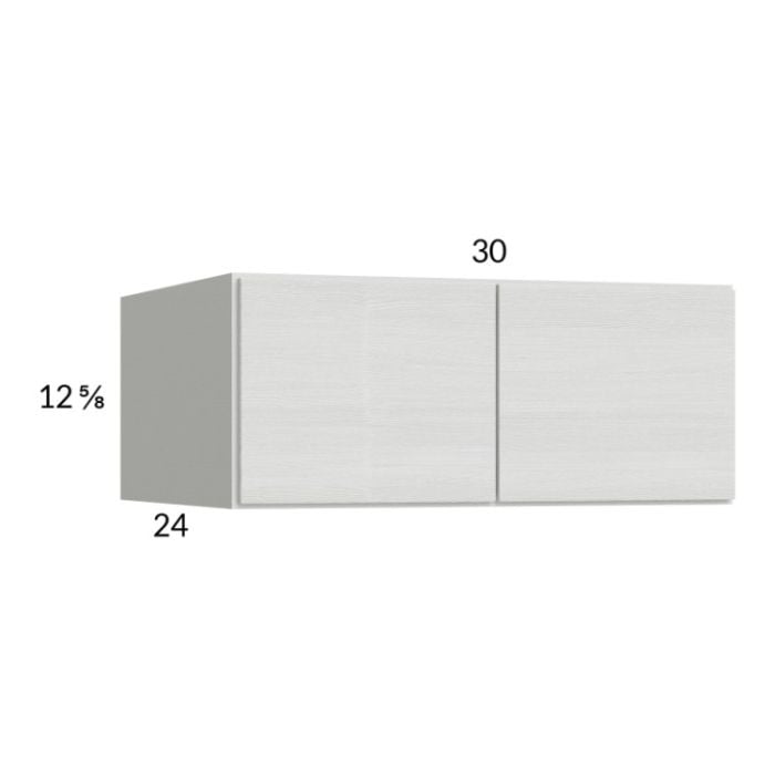 RTA Euro White Grain 30" x 12-5/8" x 24" Wall Cabinet with 1 Finished End Panel
