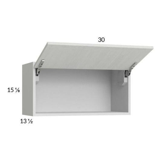 RTA Euro White Grain 30" x 15-1/8" Flip Up Door Wall Cabinet