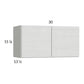 RTA Euro White Grain 30" x 15-1/8" Wall Cabinet with 2 Finished End Panels