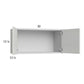 RTA Euro White Grain 30" x 15-1/8" Wall Cabinet