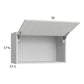 RTA Euro White Grain 30" x 17-5/8" Flip Up Door Wall Cabinet with 1 Finished End Panel