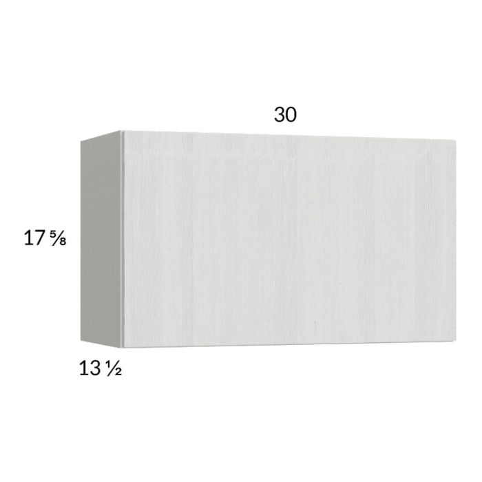 RTA Euro White Grain 30" x 17-5/8" Flip Up Door Wall Cabinet with 2 Finished End Panels