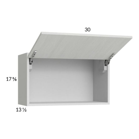 RTA Euro White Grain 30" x 17-5/8" Flip Up Door Wall Cabinet