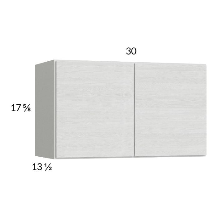 RTA Euro White Grain 30" x 17-5/8" Wall Cabinet