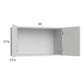 RTA Euro White Grain 30" x 17-5/8" Wall Cabinet with 1 Finished End Panel