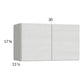 RTA Euro White Grain 30" x 17-5/8" Wall Cabinet with 2 Finished End Panels
