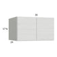 RTA Euro White Grain 30" x 17-5/8" x 24" Wall Cabinet