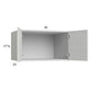 RTA Euro White Grain 30" x 17-5/8" x 24" Wall Cabinet with 1 Finished End Panel